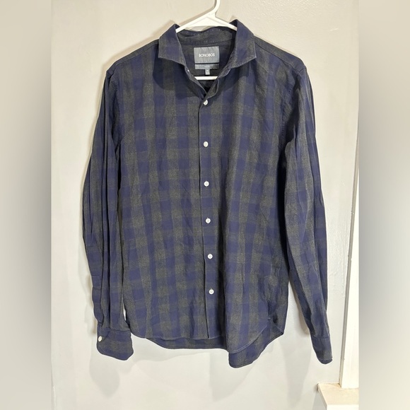 Bonobos Nordstrom Mens‎ Size M Stormcoat Slim Fit Checkered Button Down Shirt - Picture 1 of 1